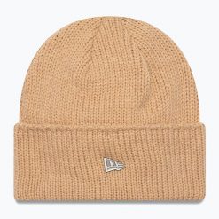 Czapka zimowa New Era Ne Wide Beanie. Brązowe czapki męskie New Era, na zimę, bez wzorów. Za 129.99 zł.