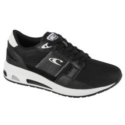 Buty sportowe dla kobiet O`neil Superbank Low. Czarne obuwie sportowe damskie O'Neill, bez wzorów, z gumy, bez zapięcia, trekkingowe. Za 279.99 zł.