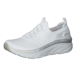 Sandały Skechers D'Lux Walker - Let it Glow. Białe sandały damskie Skechers, bez wzorów, z materiału, bez obcasa, na platformie, bez zapięcia. Za 309.99 zł.