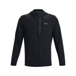 Kurtka do biegania męska UNDER ARMOUR OUTRUN THE STORM JACKET. Czarne kurtki męskie Under Armour, l, bez wzorów, z materiału, bez kaptura. Za 299.99 zł.