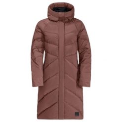 Płaszcz damski Jack Wolfskin Marienplatz. Brązowe płaszcze damskie Jack Wolfskin, na zimę, l, bez wzorów, z materiału, eleganckie, bez kołnierzyka, z kapturem. Za 1,405.10 zł.