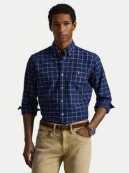 Polo Ralph Lauren Koszula 710P07186001 Granatowy Custom Fit. Niebieskie koszule męskie Polo Ralph Lauren, l, bez wzorów, z bawełny, bez kołnierzyka, bez ramiączek. Za 769.99 zł.