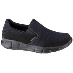 Buty sportowe Sneakersy męskie, Skechers Equalizer. Czarne buty sportowe męskie Skechers, bez wzorów, bez zapięcia, trekkingowe. Za 309.99 zł.