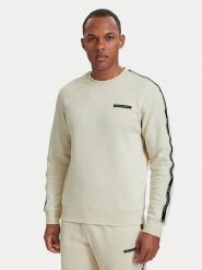 EA7 Emporio Armani Bluza 7M002195 AF10377 U1079 Beżowy jasny Regular Fit. Brązowe bluzy męskie EA7 Emporio Armani, m, bez wzorów, z bawełny, bez ramiączek, bez kaptura. Za 529.99 zł.