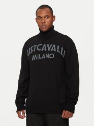 Just Cavalli Sweter 77OAFM38 Czarny Regular Fit. Czarne swetry męskie Just Cavalli, l, bez wzorów, z syntetyku, bez kołnierzyka, bez ramiączek. Za 629.99 zł.