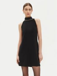 Imperial Sukienka koktajlowa ADPXIKP Czarny Regular Fit. Czarne sukienki damskie Imperial, m, bez wzorów, z syntetyku, wizytowe, bez kołnierzyka, bez ramiączek. Za 509.99 zł.