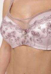 Ciemnoróżowy Elegancki Biustonosz Push Up z Odpinanymi Ramiączkami Ursa. Czerwone biustonosze Renee, bez wzorów. Za 39.99 zł.