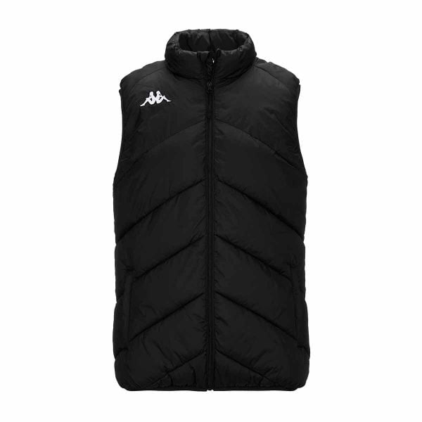 Kurtka puchowa Kappa Viatto. Czarne kurtki męskie Kappa, m, bez wzorów, z materiału, bez kaptura. Za 326.50 zł.