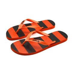 Klapki męskie Beco pomarańczowo-czarne. Brązowe klapki męskie 47 Brand, bez wzorów, bez zapięcia. Za 207.99 zł.