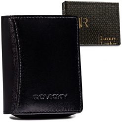 Portfel skórzany Rovicky R-RD-34-GCL Blac czarny. Czarne portfele damskie ROVICKY, ze skóry. Za 51.99 zł.