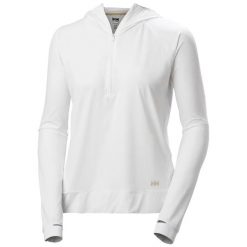 Damska bluza z kapturem zapinana na zamek 1/2 Helly Hansen Shine Solen. Białe bluzy damskie Helly Hansen, l, bez wzorów, z elastanu, bez ramiączek, z kapturem. Za 385.00 zł.