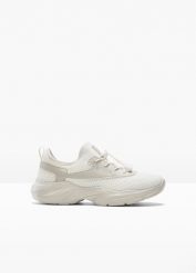 Sneakersy chunky. Brązowe obuwie sportowe damskie bonprix, bez wzorów, bez zapięcia. Za 59.99 zł.