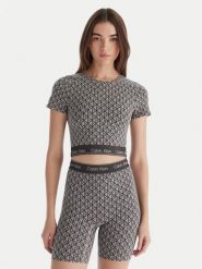 Calvin Klein Underwear T-Shirt LV00QF8487 Szary Slim Fit. Szare t-shirty damskie Calvin Klein Underwear, xs, bez wzorów, z bawełny, bez kołnierzyka, bez ramiączek. Za 239.99 zł.