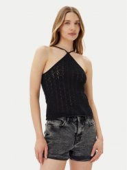 ONLY Top Noella 15352137 Czarny Regular Fit. Czarne topy damskie ONLY, s, bez wzorów, z syntetyku, bez kołnierzyka, bez ramiączek. Za 69.99 zł.