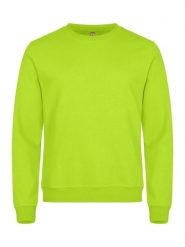 Clique Basic Roundneck bluza unisex — materiał antymechacący – visibility green. Zielone bluzy damskie CLIQUE, m, bez wzorów, z bawełny, bez ramiączek, bez kaptura. Za 155.60 zł.