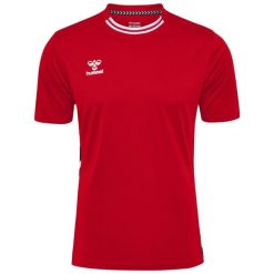 Koszulka Hummel Playful. Czerwone bluzki damskie Hummel, bez wzorów, sportowe, bez kołnierzyka, bez ramiączek. Za 137.00 zł.