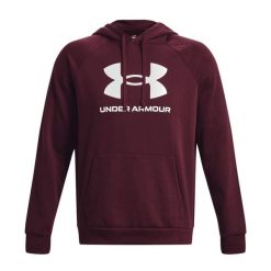 Bluza fitness męska Under Armour Rival Fleece Logo HD. Brązowe bluzy męskie Under Armour, m, bez wzorów, casualowe, bez ramiączek, z kapturem. Za 149.99 zł.