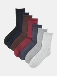 Skarpetki z bawełną 7 pack - wielobarwny. Skarpety męskie Sinsay, bez wzorów, z bawełny. Za 22.99 zł.
