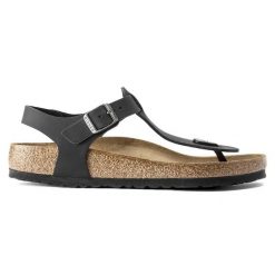Birkenstock Kairo LEOI Black Sandały damskie. Czarne sandały damskie Birkenstock, bez wzorów, ze skóry, bez obcasa, bez zapięcia. Za 519.99 zł.