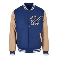 Kurtka Urban Classics Big U College. Czarne kurtki sportowe męskie Urban Classics, l, bez wzorów, z materiału, bez kaptura. Za 510.00 zł.