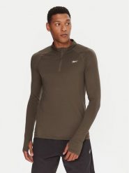 Reebok Koszulka techniczna RK25177CCM Khaki Regular Fit. Brązowe koszulki sportowe męskie Reebok, m, bez wzorów, z syntetyku, bez ramiączek, do biegania. Za 199.99 zł.