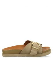 Gant Klapki 30503936 Beżowy. Brązowe klapki damskie GANT, bez wzorów, ze skóry, bez obcasa, bez zapięcia. Za 309.99 zł.