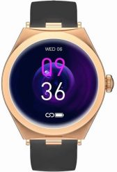 Smartwatch Gravity Smartwatch Różowe Złoto Czarny GT25-3. Czarne zegarki smartwatch Gravity, bez wzorów. Za 158.82 zł.