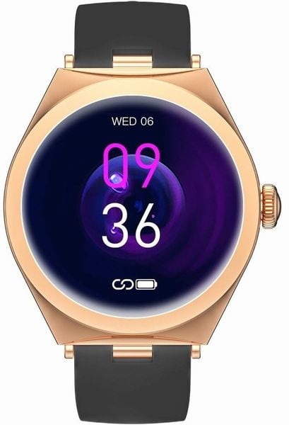 Smartwatch Gravity Smartwatch Różowe Złoto Czarny GT25-3. Czarne zegarki smartwatch Gravity, bez wzorów. Za 158.82 zł.