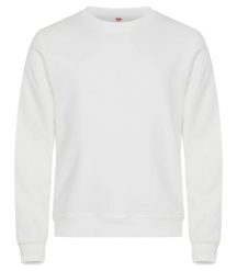 Clique Miami Roundneck - Unisex bluza z mieszanki bawełny – Off White. Białe bluzy damskie CLIQUE, xl, bez wzorów, z bawełny, bez ramiączek, bez kaptura. Za 164.49 zł.