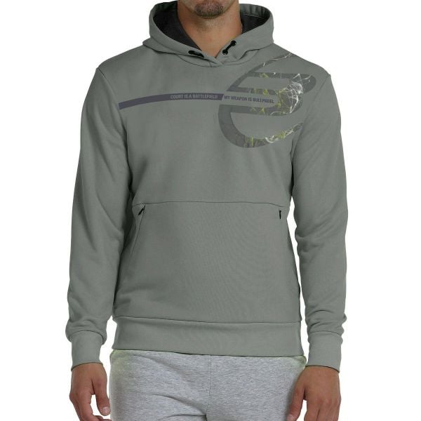Sudadera Bullpadel Baiona. Zielone bluzy męskie bullpadel, bez wzorów, sportowe, bez ramiączek, bez kaptura. W wyprzedaży za 224.50 zł.