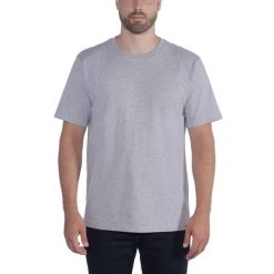 Koszulka sportowa męska T-shirt Carhartt Workwear Solid Non-pocket. Szare koszulki sportowe męskie Carhartt, m, bez wzorów, bez ramiączek. Za 77.00 zł.