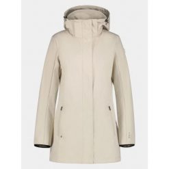 Kurtka Softshell Damska Luhta Iloniemi. Brązowe kurtki sportowe damskie Luhta, bez wzorów, z softshellu, bez ramiączek, bez kaptura, trekkingowe. Za 479.20 zł.