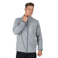 Kurtka treningowa męska PUMA Train Ultraweave. Szare kurtki sportowe męskie Puma, m, bez wzorów, z materiału, bez kaptura, na fitness i siłownię. Za 159.99 zł.