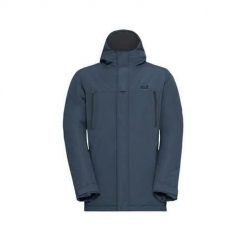 Kurtka trekkingowa męska Jack Wolfskin A65021C0539. Szare kurtki męskie Jack Wolfskin, na zimę, l, bez wzorów, z materiału, eleganckie, z kapturem. Za 1,099.00 zł.