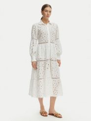 Iconique Sukienka letnia Joanna IC26-008 Biały Regular Fit. Białe sukienki damskie Iconique, na lato, xl, bez wzorów, z bawełny, bez kołnierzyka, bez ramiączek. Za 599.99 zł.