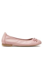 Caprice Baleriny 9-22102-42 Różowy. Czerwone balerinki damskie Caprice, bez wzorów, ze skóry, bez obcasa, bez zapięcia. Za 215.99 zł.