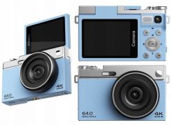 Aparat cyfrowy Xrec Aparat Cyfrowy 64mp / 4k / 16x Zoom / Obrotowy Ekran Lcd 2,88" / Xrec C77 / Niebieski. Aparaty kompaktowe Xrec. Za 283.11 zł.