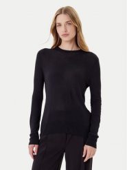 Calvin Klein Sweter LV044C339G Czarny Regular Fit. Czarne swetry nierozpinane damskie Calvin Klein, m, bez wzorów, z wiskozy, bez kołnierzyka, bez ramiączek. Za 309.99 zł.
