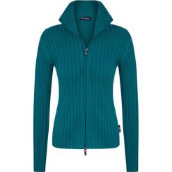 Kardigan w kolorze ciemnozielonym. Zielone kardigany damskie Denim Culture, l, bez wzorów, z bawełny, bez kołnierzyka. W wyprzedaży za 139.95 zł.