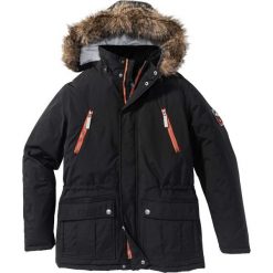 Parka ocieplana bonprix czarny. Czarne parki męskie bonprix, na zimę, m, bez wzorów, bez kołnierzyka. Za 269.99 zł.
