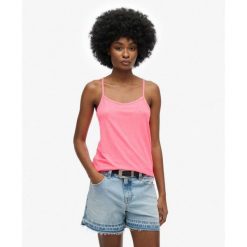 Top Strappy Studios. Czerwone topy damskie Superdry, s, bez wzorów, bez kołnierzyka, bez ramiączek. Za 106.45 zł.