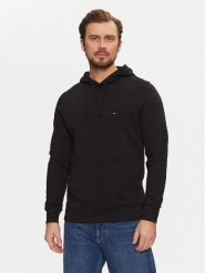 Tommy Hilfiger Bluza Essential MW0MW37235 Czarny Regular Fit. Czarne bluzy męskie Tommy Hilfiger, m, bez wzorów, z bawełny, bez ramiączek, bez kaptura. Za 299.99 zł.