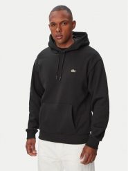 Lacoste Bluza SH8863 Czarny Relaxed Fit. Czarne bluzy męskie Lacoste, m, bez wzorów, z bawełny, bez ramiączek, bez kaptura. Za 639.99 zł.