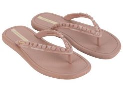 Japonki klapki damskie plażowe Ipanema Meu Sol Ad. Czerwone klapki damskie Ipanema, na lato, bez wzorów, z materiału, eleganckie, bez obcasa, bez zapięcia. Za 59.00 zł.