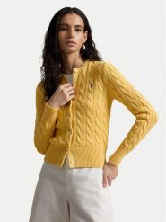 Polo Ralph Lauren Kardigan 211971868507 Żółty ciemny Slim Fit. Żółte kardigany damskie Polo Ralph Lauren, xs, bez wzorów, z bawełny, bez kołnierzyka. Za 1,199.00 zł.