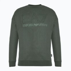 Bluza EA7 Emporio Armani Train Logo Series Embroidery T-Top Coft. Zielone bluzy damskie EA7 Emporio Armani, m, bez wzorów, z bawełny, eleganckie, bez ramiączek, bez kaptura. Za 529.99 zł.