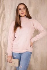 Sweter z półgolfem ciemny pudrowy róż. Czerwone swetry nierozpinane damskie KESI, l, bez wzorów, z wełny, bez kołnierzyka, plus size, bez ramiączek. Za 139.05 zł.