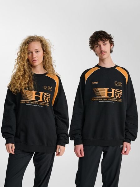 Bluza oversize Hummel Crew HSW. Czarne bluzy damskie Hummel, s, bez wzorów, z bawełny, bez ramiączek, bez kaptura. Za 190.00 zł.
