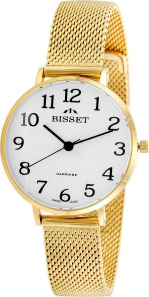 Zegarek Bisset Szwajcarski zegarek damski Bisset BSBF32 złoty bt. Żółte zegarki damskie Bisset, złote. Za 379.00 zł.