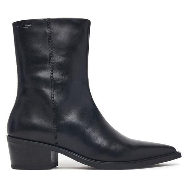 Botki Vagabond Shoemakers. Czarne botki damskie Vagabond Shoemakers, bez wzorów, bez obcasa, na słupku, bez zapięcia. Za 739.99 zł.